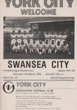 York City v Swansea City 11-Mar-1978