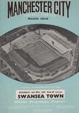 Manchester City v Swansea Town 02-Nov-1963