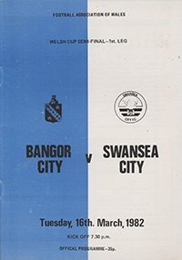 Bangor City v Swansea City 16-Mar-1982