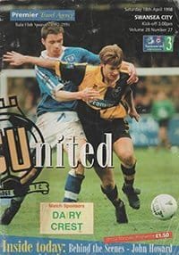 Cambridge United v Swansea City 18-Apr-1998