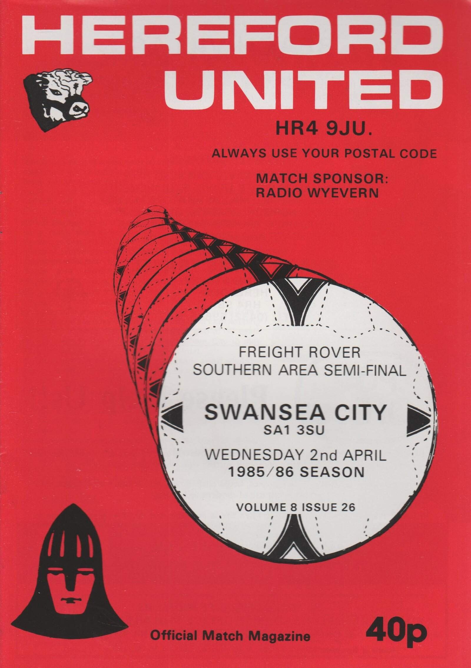 Hereford United v Swansea City 02-Apr-1986