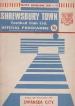 Shrewsbury Town v Swansea City 05-Nov-1971