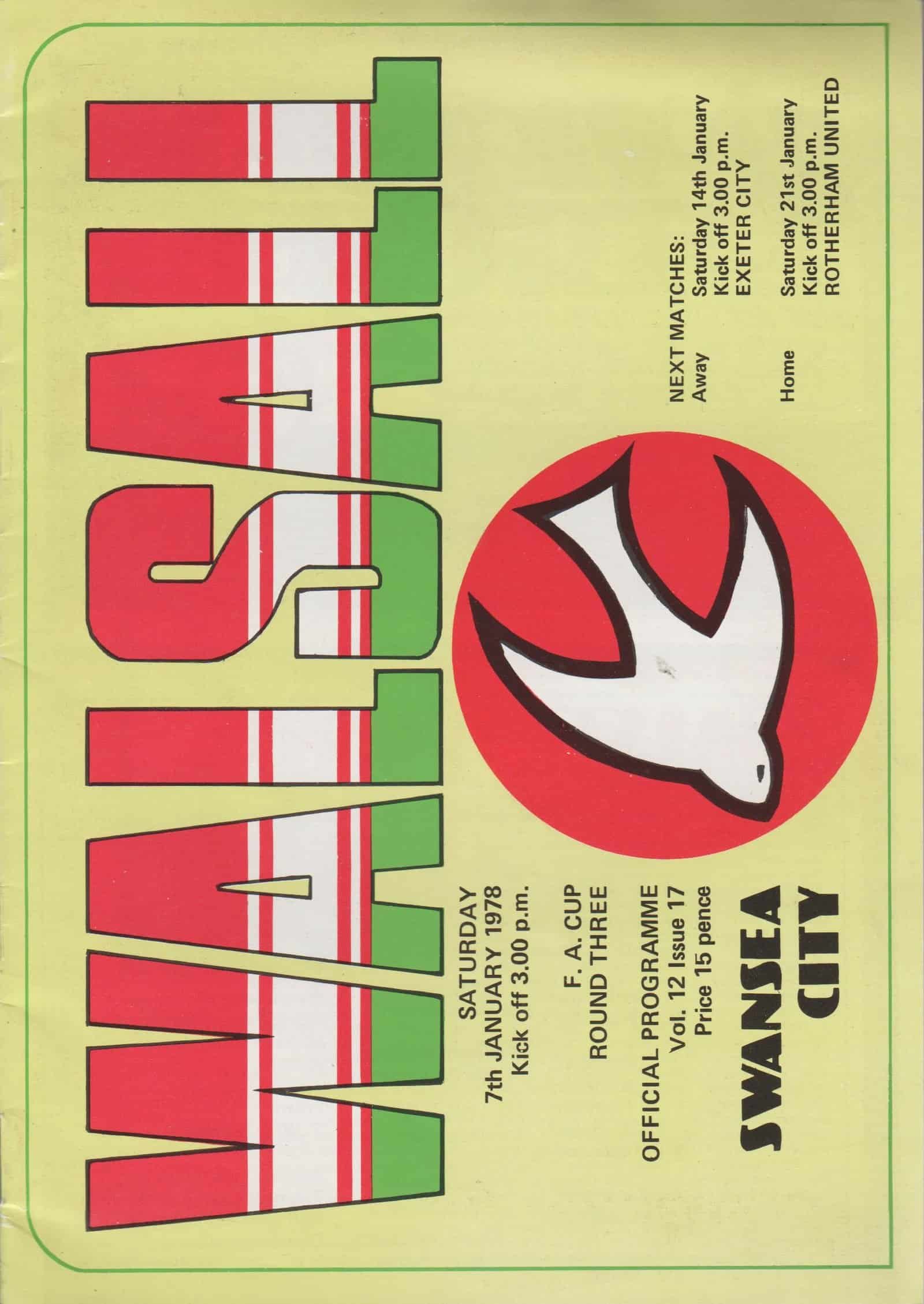 Walsall v Swansea City 07-Jan-1978