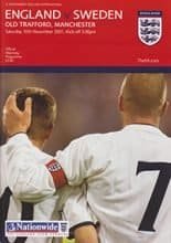 England v Sweden 10-Nov-2001