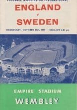 England v Sweden   28-Oct-1959