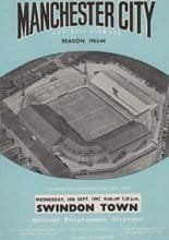 Manchester City v Swindon Town 18-Sep-1963