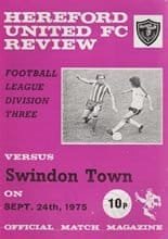 Hereford United v Swindon Town 24-Sep-1975