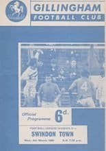 Gillingham v Swindon Town 05-Mar-1969