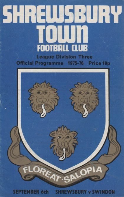 Shrewsbury Town v Swindon Town 06-Sep-1975