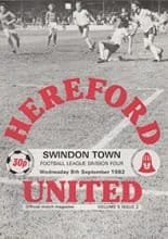 Hereford United v Swindon Town 08-Sep-1982