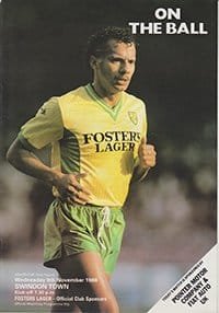 Norwich City v Swindon Town 09-Nov-1988