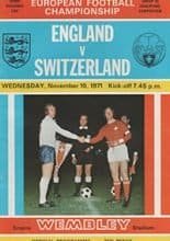 England v Switzerland 10-Nov-1971