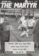 Merthyr Tydfil v Team Bath 17-Apr-2006