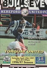Hereford United v Torquay United 19-Apr-1997