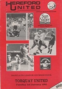 Hereford United v Torquay United 01-Jan-1991