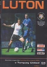 Luton Town v Torquay United 21-Aug-2004