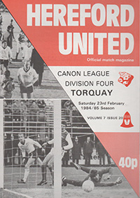 Hereford United v Torquay United 23-Feb-1985