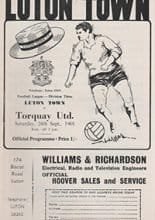 Luton Town v Torquay United 28-Sep-1968