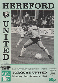 Hereford United v Torquay United 02-Jan-1989