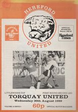 Hereford United v Torquay United 30-Aug-1989