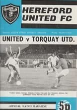 Hereford United v Torquay United 30-Sep-1972
