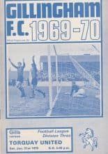 Gillingham v Torquay United 31-Jan-1970