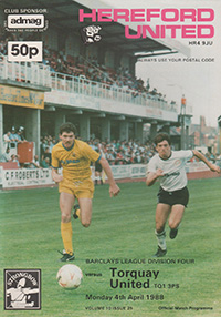 Hereford United v Torquay United 04-Apr-1988