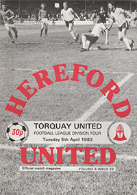 Hereford United v Torquay United 05-Apr-1983