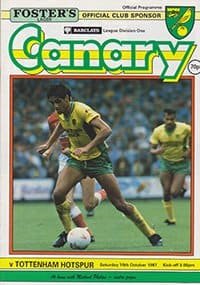 Norwich City v Tottenham Hotspur 10-Oct-1987