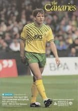 Norwich City v Tottenham Hotspur 10-Apr-1991