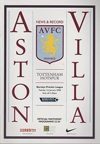 Aston Villa v Tottenham Hotspur 01-Jan-2008
