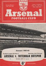 Arsenal v Tottenham Hotspur 23-Feb-1963