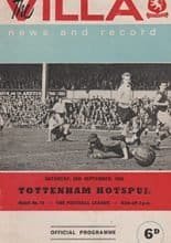 Aston Villa v Tottenham Hotspur 25-Sep-1965