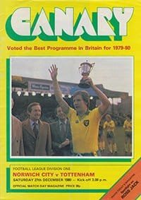 Norwich City v Tottenham Hotspur 27-Dec-1980