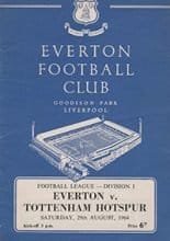 Everton v Tottenham Hotspur 29-Aug-1964