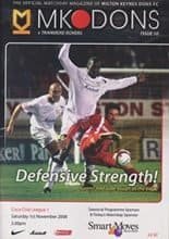 Milton Keynes Dons v Tranmere Rovers 01-Nov-2008