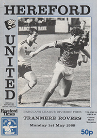 Hereford United v Tranmere Rovers 01-May-1989