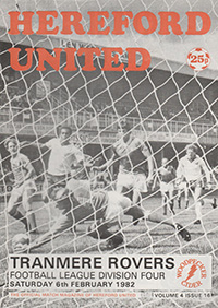 Hereford United v Tranmere Rovers 06-Feb-1982