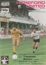 Hereford United v Tranmere Rovers 09-Jan-1988