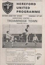 Hereford United v Trowbridge Town 23-Sep-1964