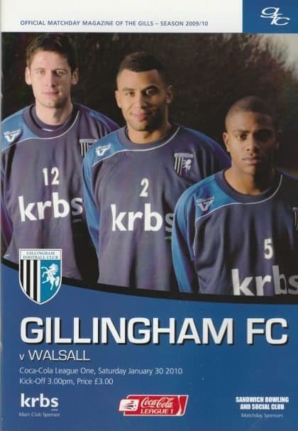 Gillingham v Walsall 30-Jan-2010