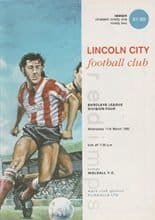 Lincoln City v Walsall 11-Mar-1992