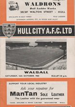 Hull City v Walsall 16-Oct-1965