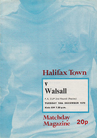 Halifax Town v Walsall 18-Dec-1979