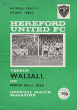 Hereford United v Walsall 22-Mar-1975
