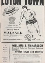 Luton Town v Walsall 25-Jan-1969