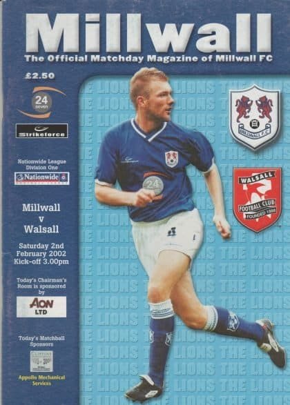 Millwall v Walsall 02-Feb-2002
