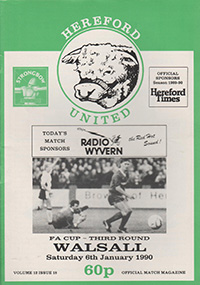 Hereford United v Walsall 06-Jan-1990