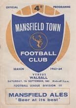 Mansfield Town v Walsall 07-Sep-1963