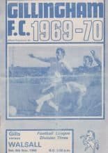 Gillingham v Walsall 08-Nov-1969